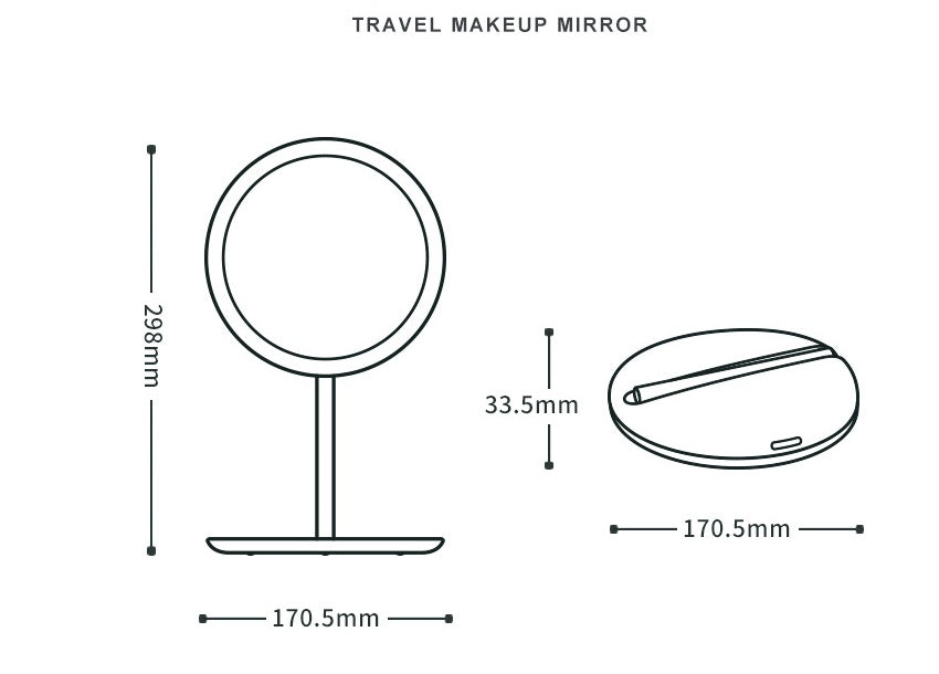 Miroir pliant à LED